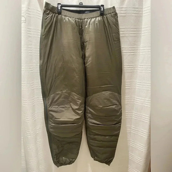 Patagonia micro puff army green pants full leg zip - Picture 1 of 9